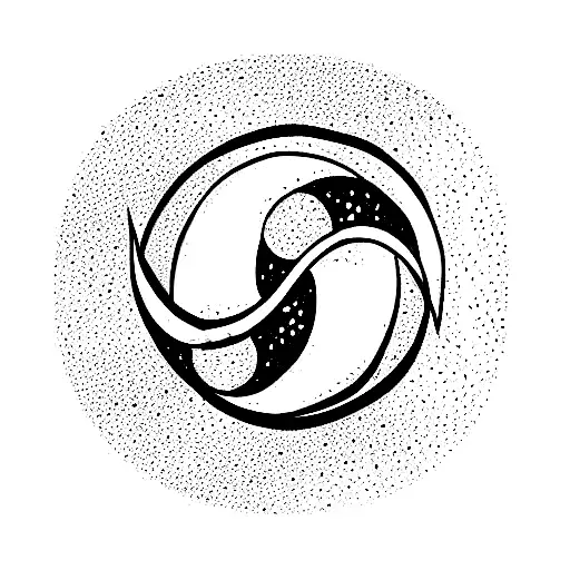 Infinity Symbol with moon and sun tattoo design idea