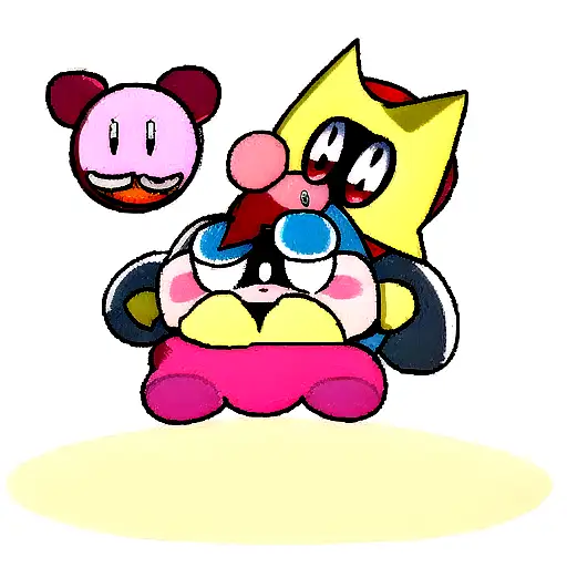 Kirby with luchador mask tattoo design idea