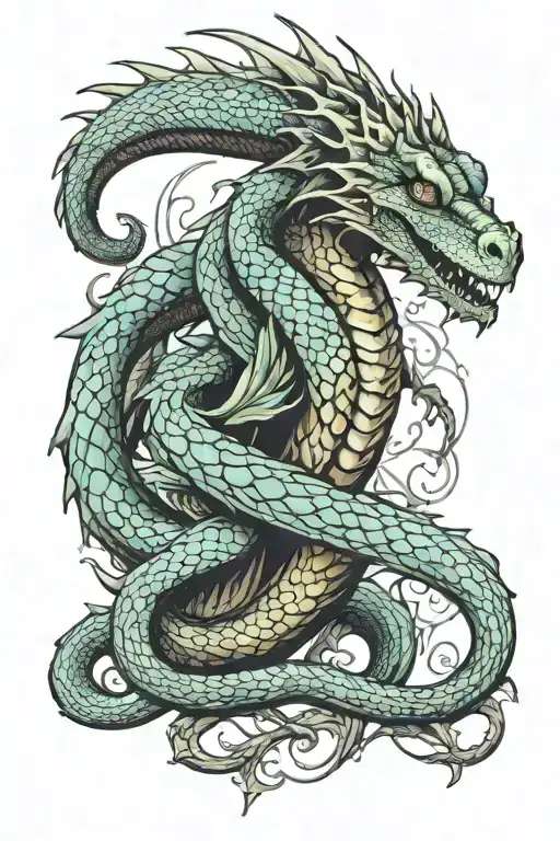 basilisk tattoo design idea