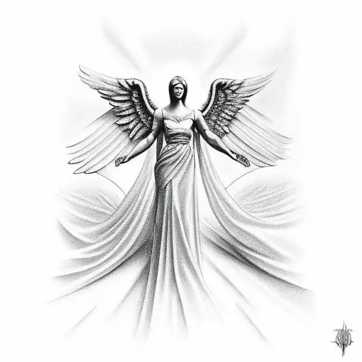 angel Raphael tattoo design idea