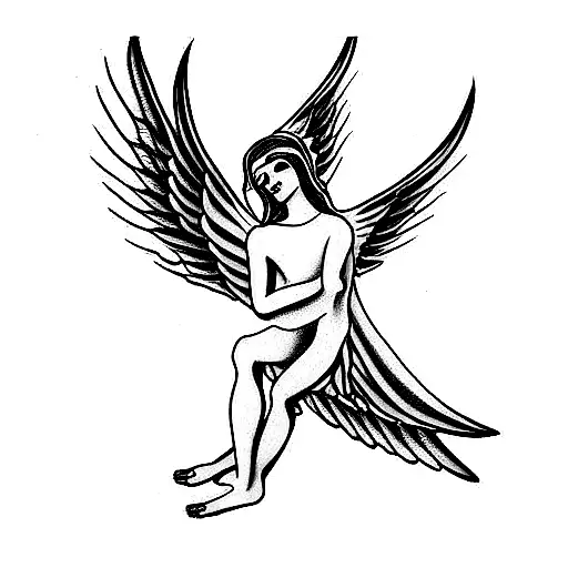 angel Raphael tattoo design idea
