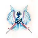 angel Raphael tattoo design idea