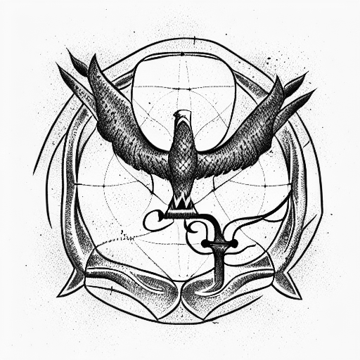 Eagle, Globe and Anchor tattoo design idea