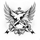 Eagle, Globe and Anchor tattoo design idea