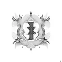 family initial's ZBFC tattoo design idea
