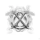 family initial's ZBFC tattoo design idea