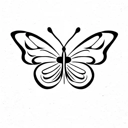 memorial butterfly tattoo design idea