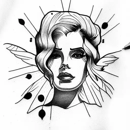 Lana Del Rey tattoo design idea