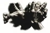 prayer hands tattoo design idea