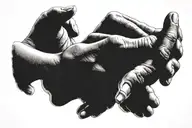 prayer hands tattoo design idea