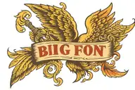 Big font , Chosen 1 with wings spread wide tattoo design idea