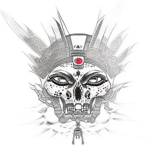 Egyptian zombie tattoo design idea