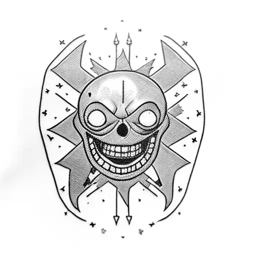 one piece flag tattoo design idea