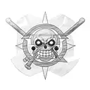 one piece flag tattoo design idea