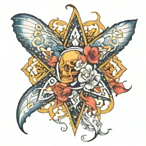 from atom to biggest star, different life size living things tattoo design idea