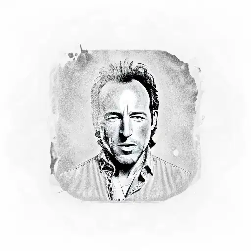 all the characters from Bruce Springsteen's songs together at a back porch party tattoo design idea