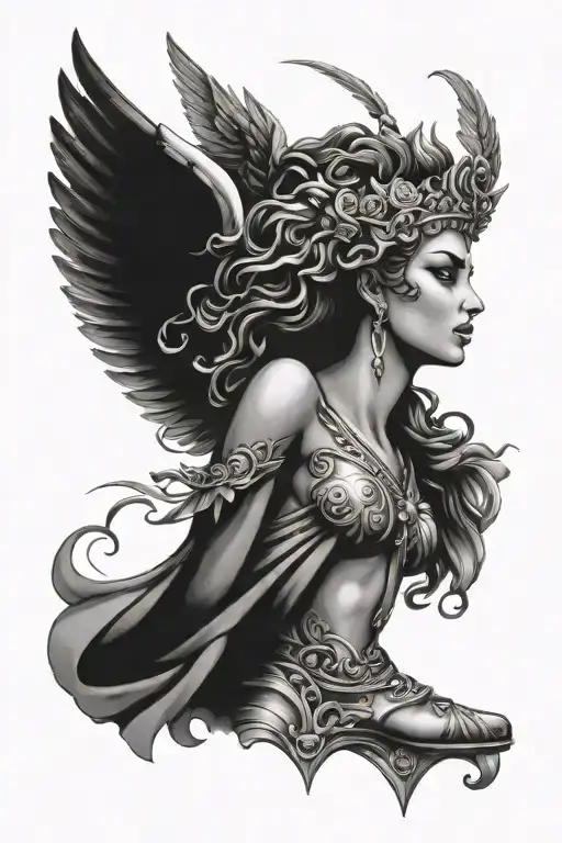 GODESS OF VICTORY NIKE tattoo design idea