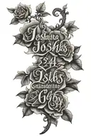 Scripture Joshua 24:15 tattoo design idea