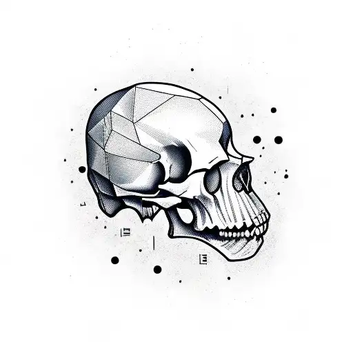 Skull maths  sleeve tattoo design idea
