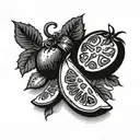 tomato kills cucumber tattoo design idea