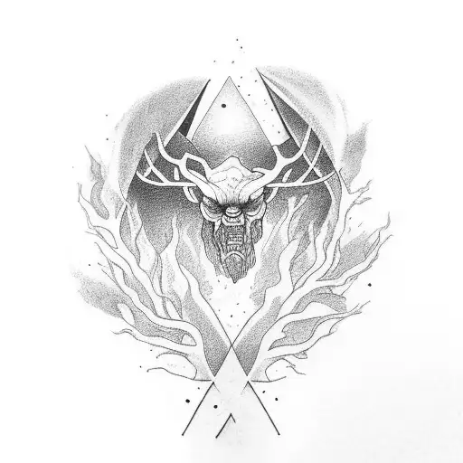 the four nature elements on the forearm  tattoo design idea