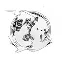 the four nature elements on the forearm  tattoo design idea