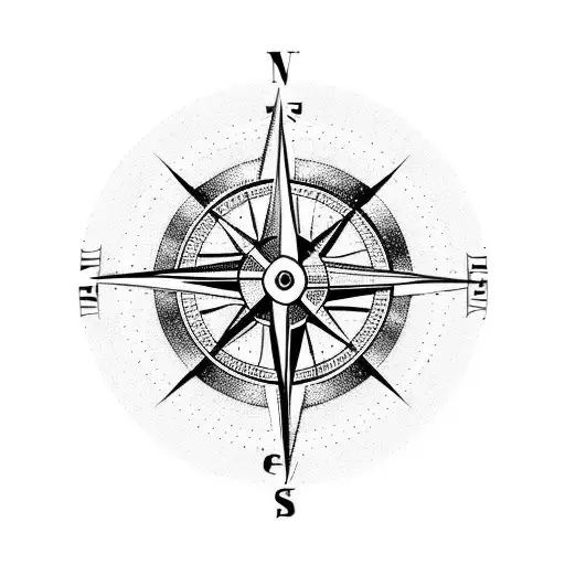 Compass family god tattoo design idea