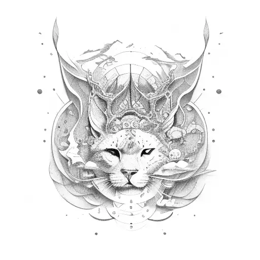 Circling between depressed and manic tattoo design idea