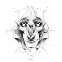 Circling between depressed and manic tattoo design idea