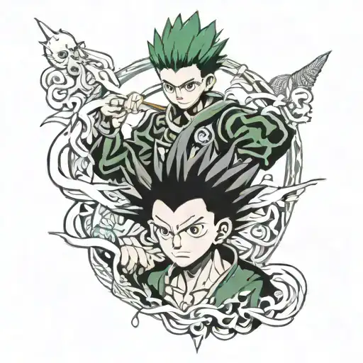 gon hunter x hunter tattoo design idea