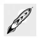 rocket ship towards moon tattoo design idea
