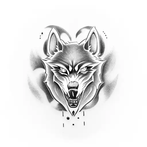werewolf tattoo design idea
