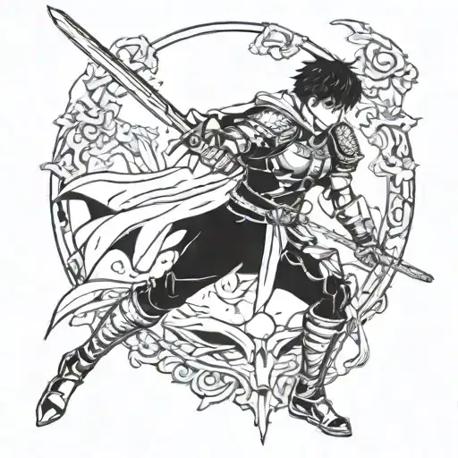berserk anime guts killing herself with sword tattoo design idea