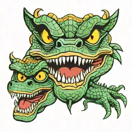 gator actor theatre masks tattoo design idea