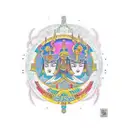 Anubi and RA in a cosmic battle tattoo design idea