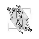 man holding playing cards tattoo design idea