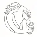 son mother tattoo design idea