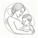son mother tattoo design idea