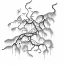 a weeping willow  tattoo design idea