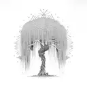 a weeping willow  tattoo design idea