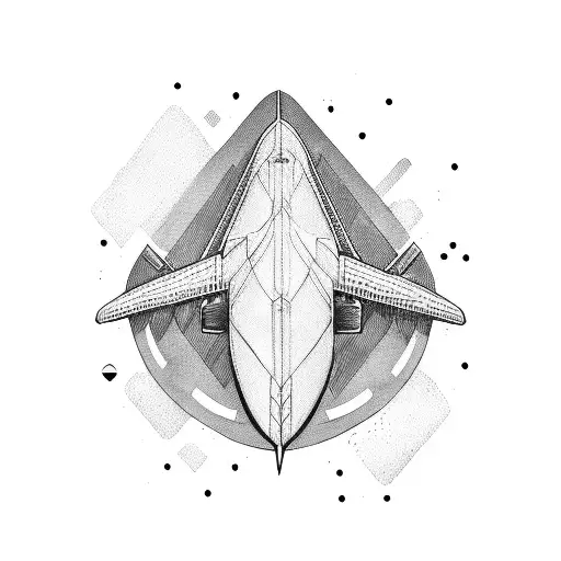 Aeroplane tattoo design idea