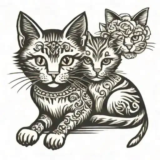 tattoo for couples cats tattoo design idea