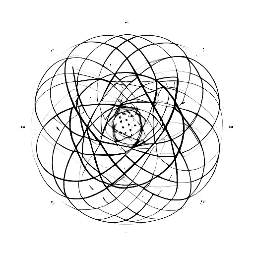 quantum particle entanglement tattoo design idea