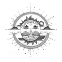 Sun and Moon tattoo design idea