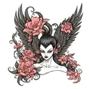 Black swan elegant tattoo design idea