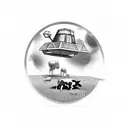 ufo stealing cow from farm tattoo design idea