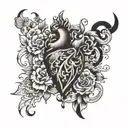 I need a  tattoo for 2 people but same 1 hand Alina Another hand Rabin with heart bet tattoo design idea