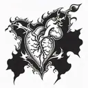 broken heart tattoo design idea