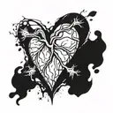broken heart tattoo design idea