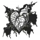 broken heart tattoo design idea